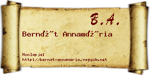 Bernát Annamária névjegykártya